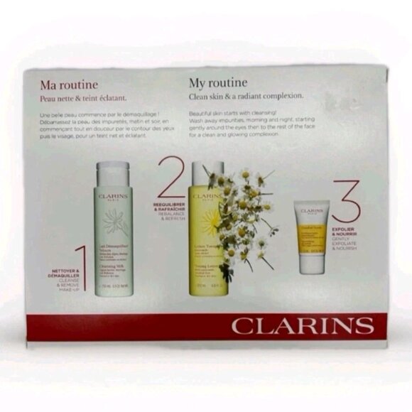 CLARINS Perfect Cleansing 3PC Set In Makeup Bag NIB - Picture 9 of 9